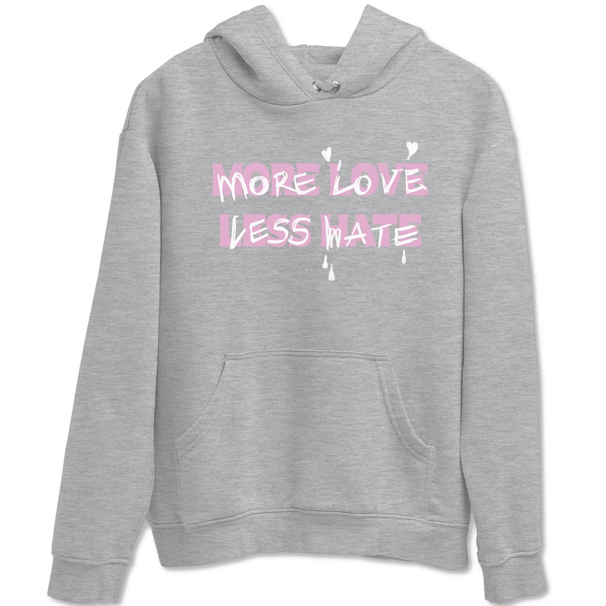 More Love Less Hate Sneaker Tees - Air Jordan 4 Orchid