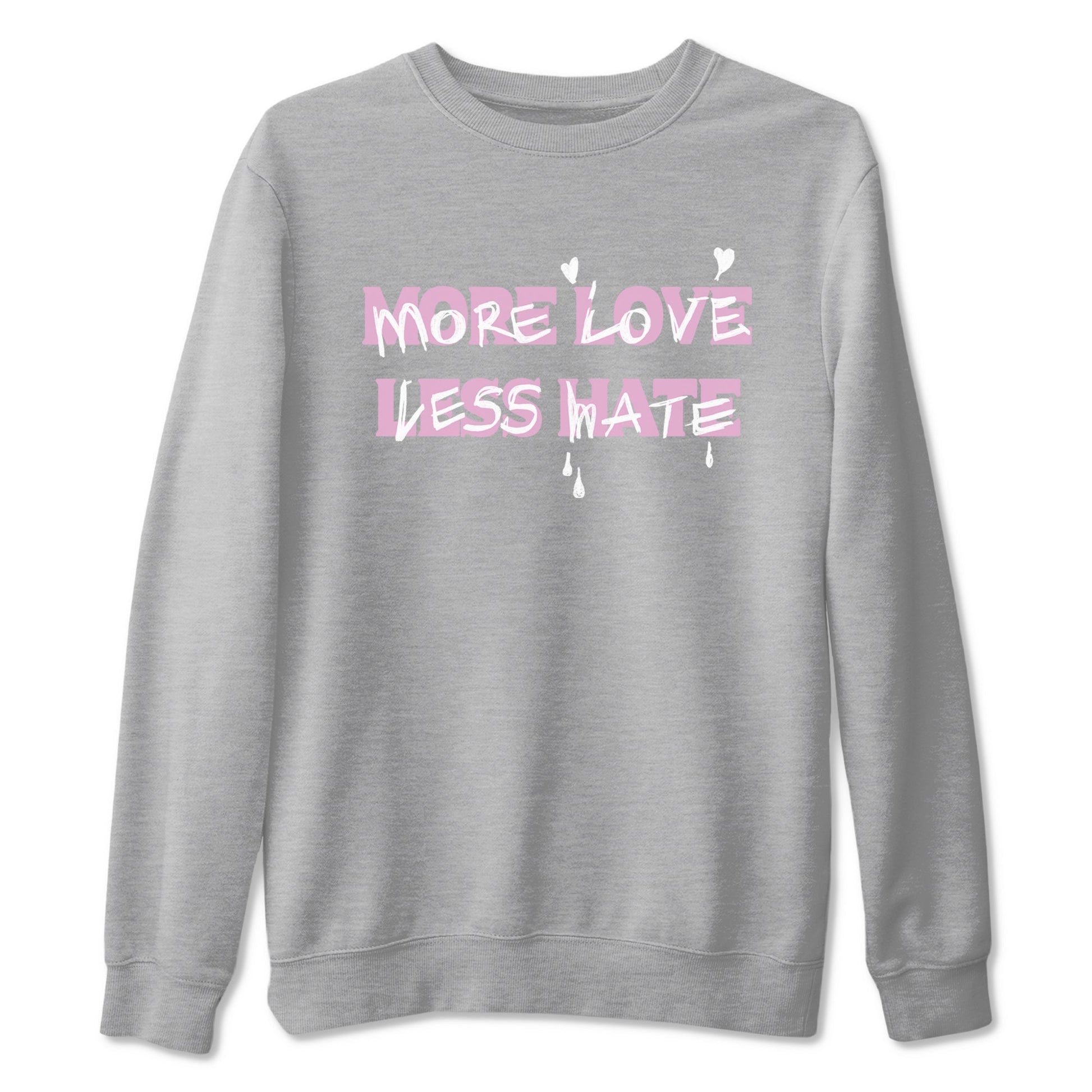More Love Less Hate Sneaker Tees - Air Jordan 4 Orchid