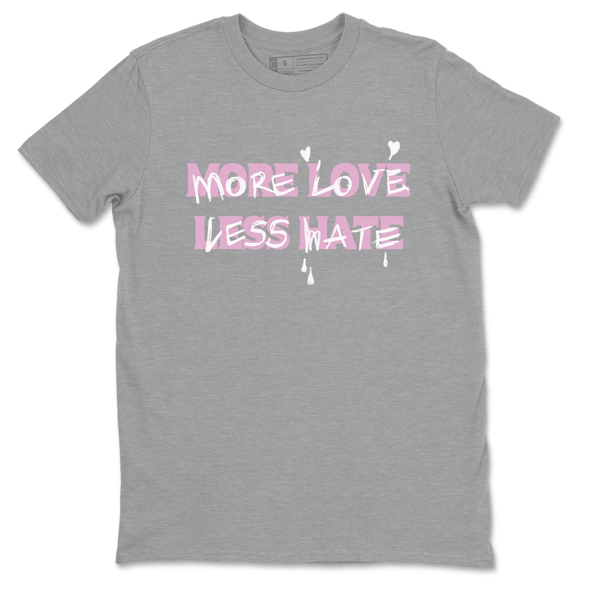 More Love Less Hate Sneaker Tees - Air Jordan 4 Orchid
