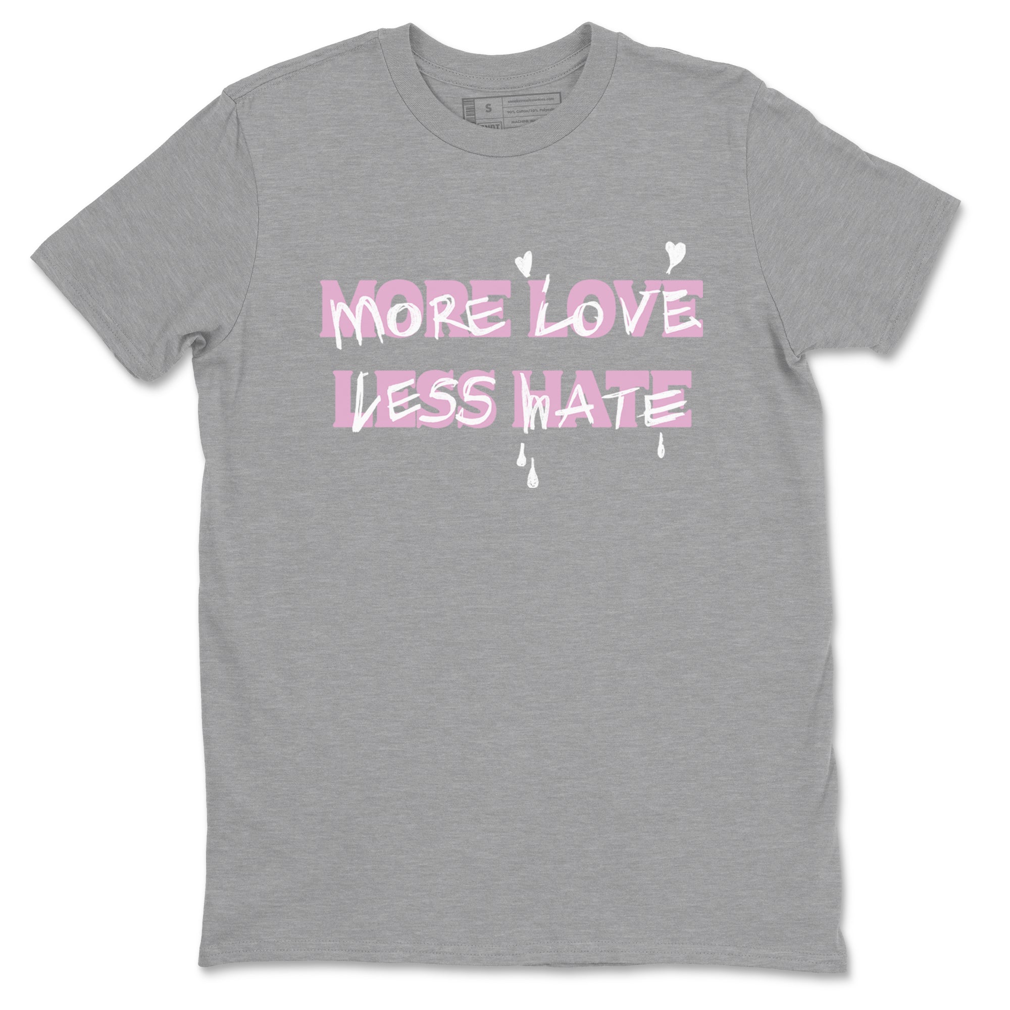 More Love Less Hate Sneaker Tees - Air Jordan 4 Orchid