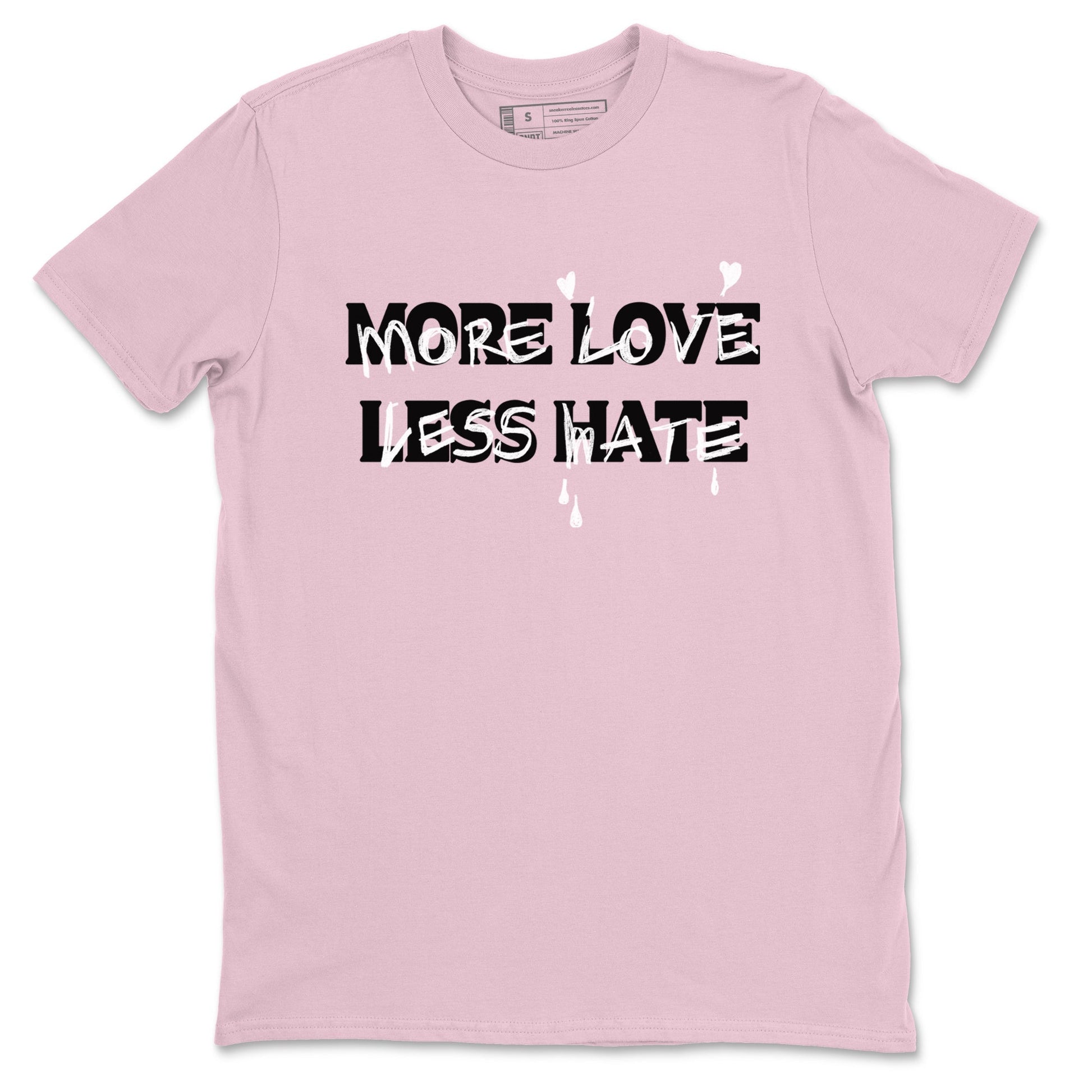 More Love Less Hate Sneaker Tees - Air Jordan 4 Orchid