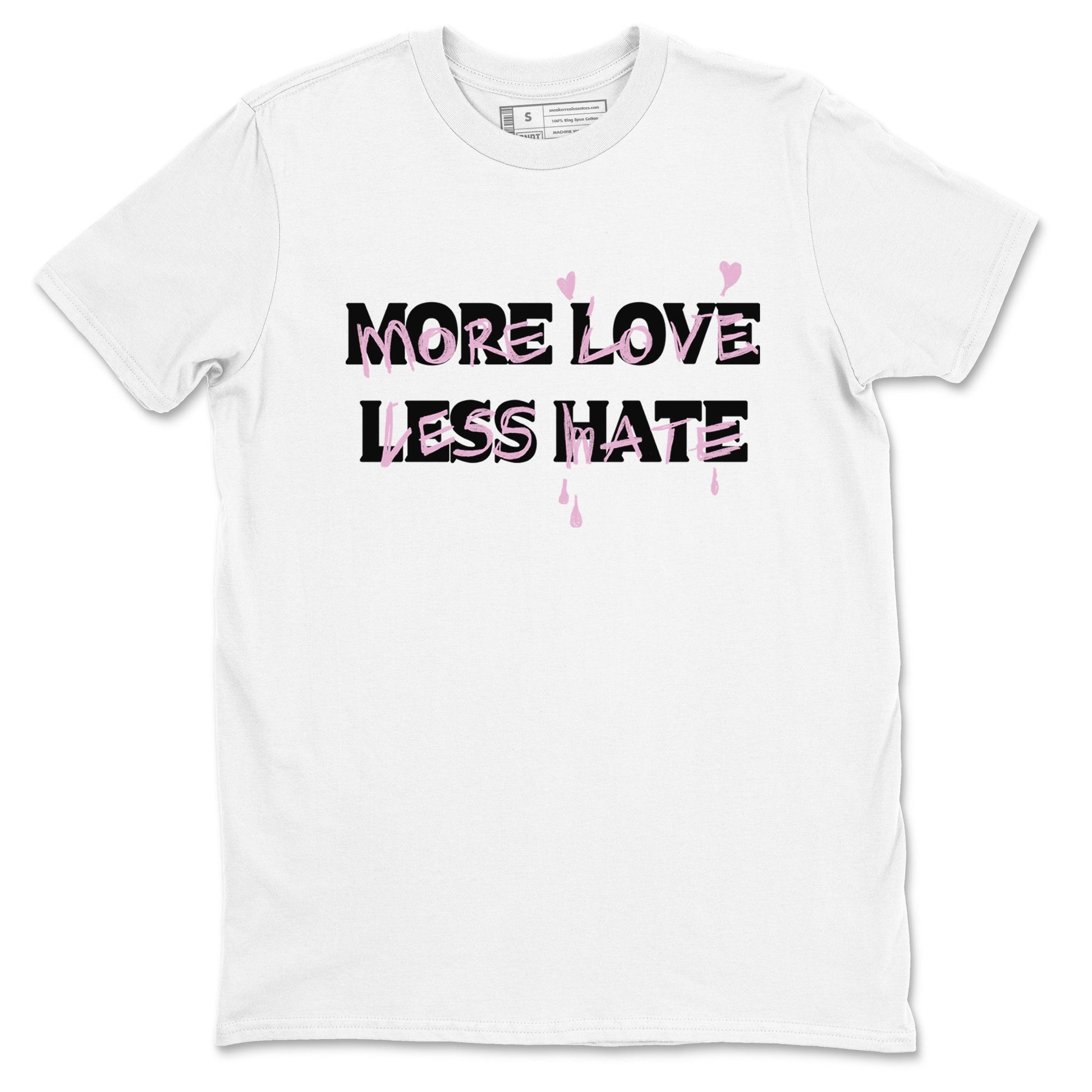 More Love Less Hate Sneaker Tees - Air Jordan 4 Orchid
