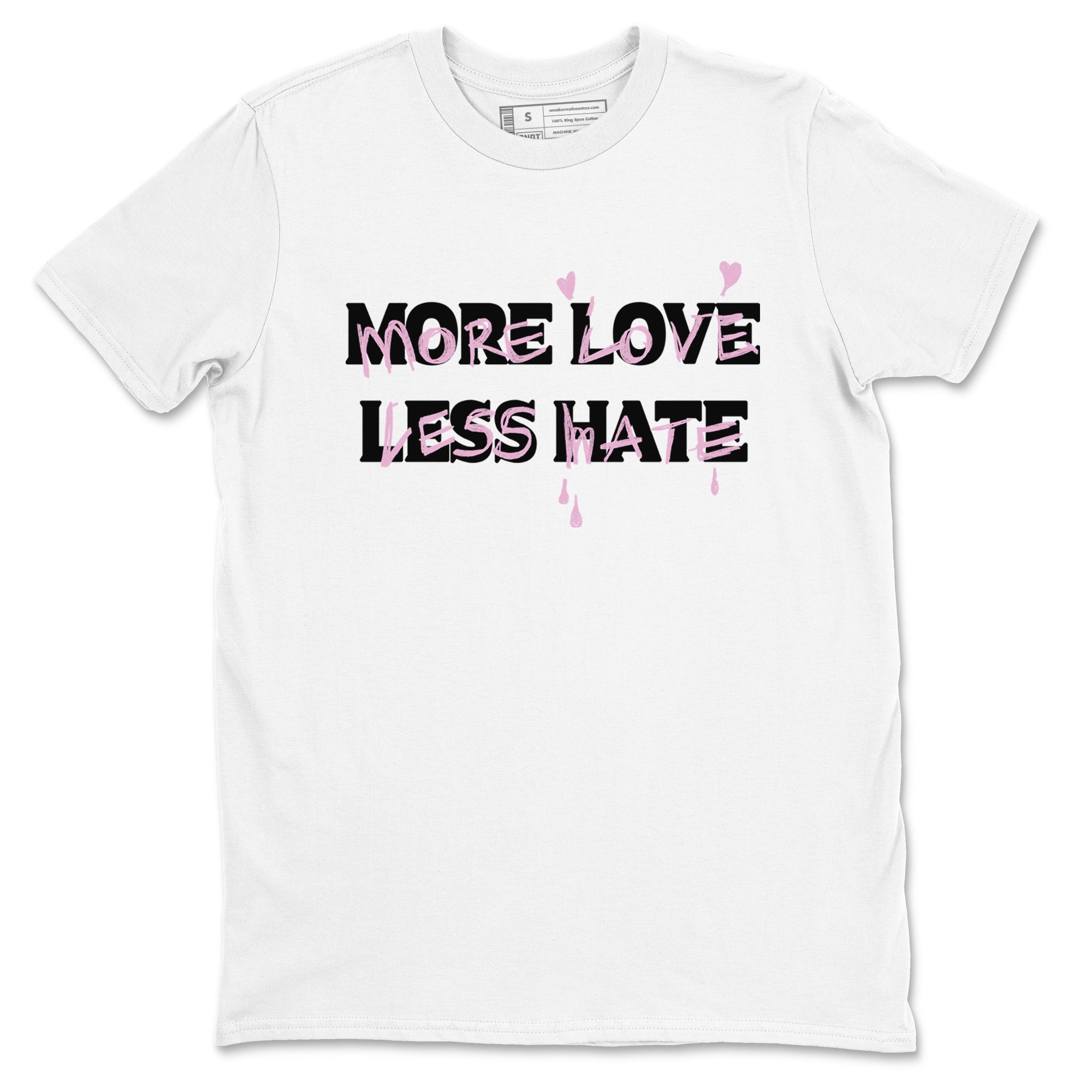 More Love Less Hate Sneaker Tees - Air Jordan 4 Orchid