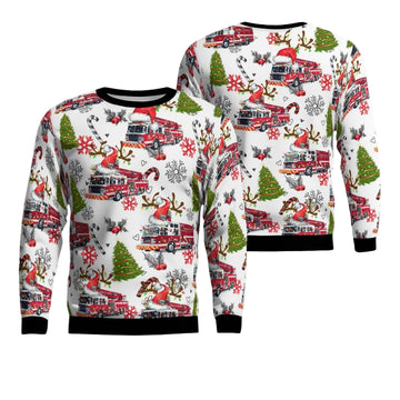 Morrisville North Carolina Morrisville Fire-Rescue Department Christmas Sweater 3D ? Usalast