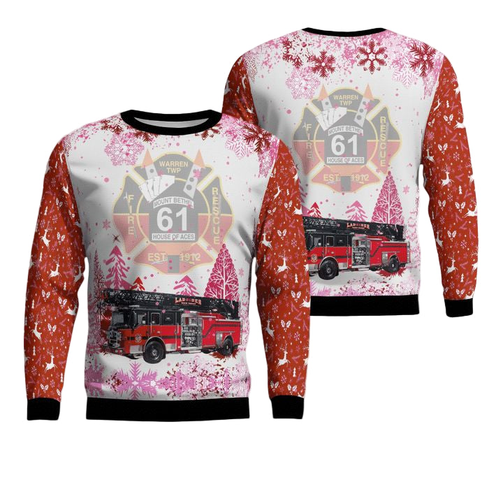 Mt Bethel Fire Company Christmas AOP Sweater ? Usalast