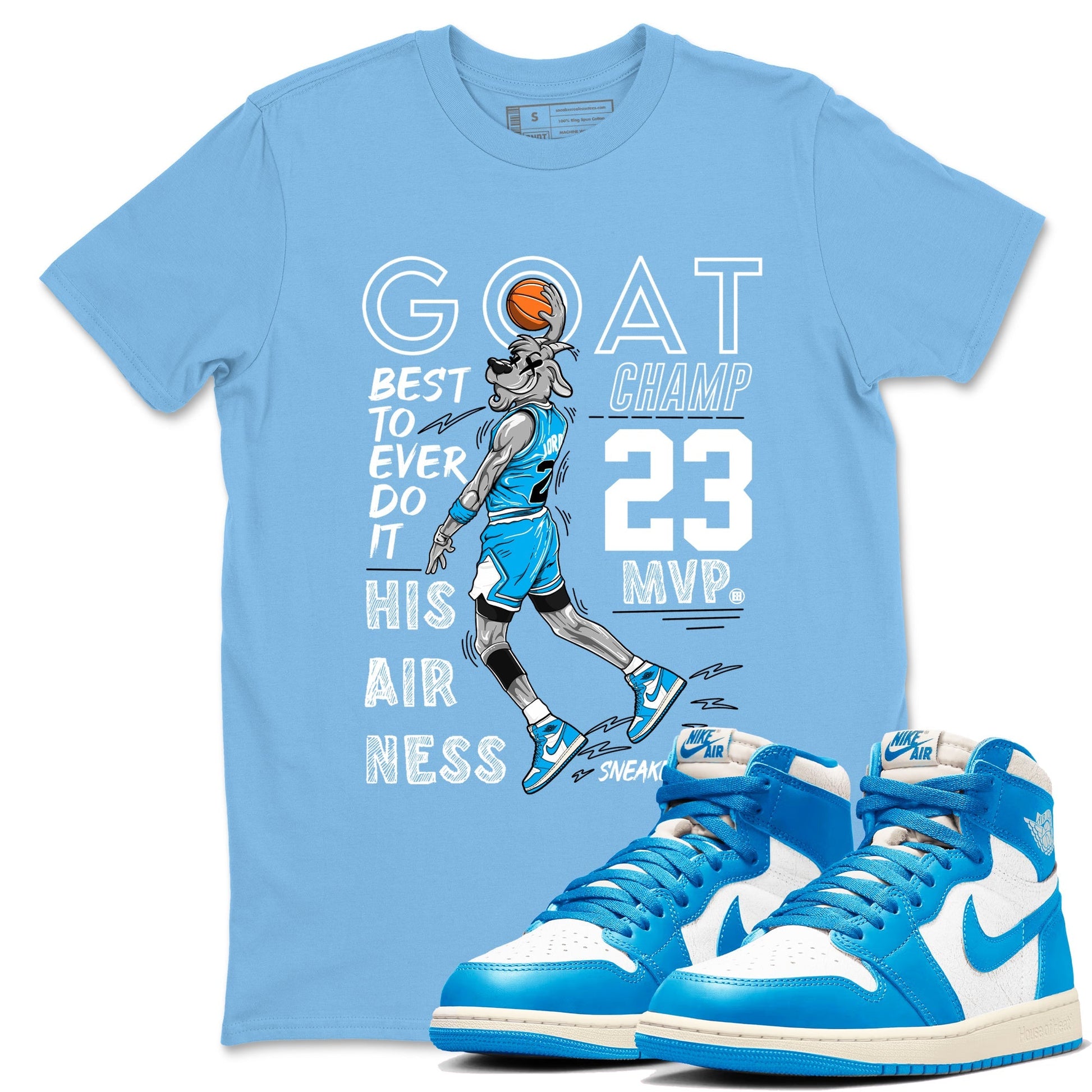MVP Goat Sneaker Tees - Air Jordan 1 UNC Reimagined