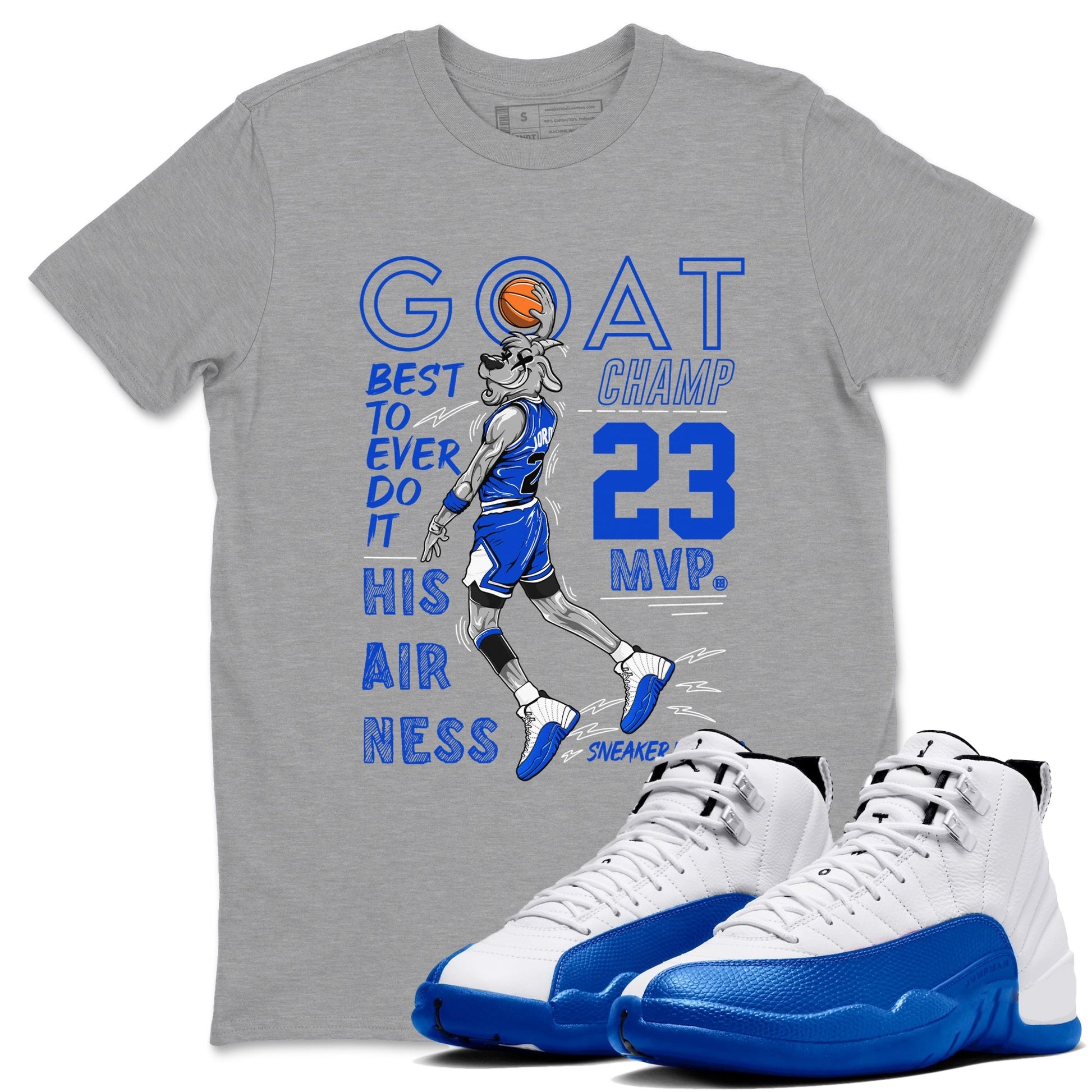 MVP Goat Sneaker Tees - Air Jordan 12 Blueberry