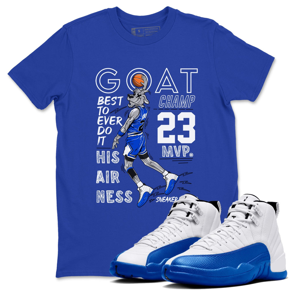 MVP Goat Sneaker Tees - Air Jordan 12 Blueberry