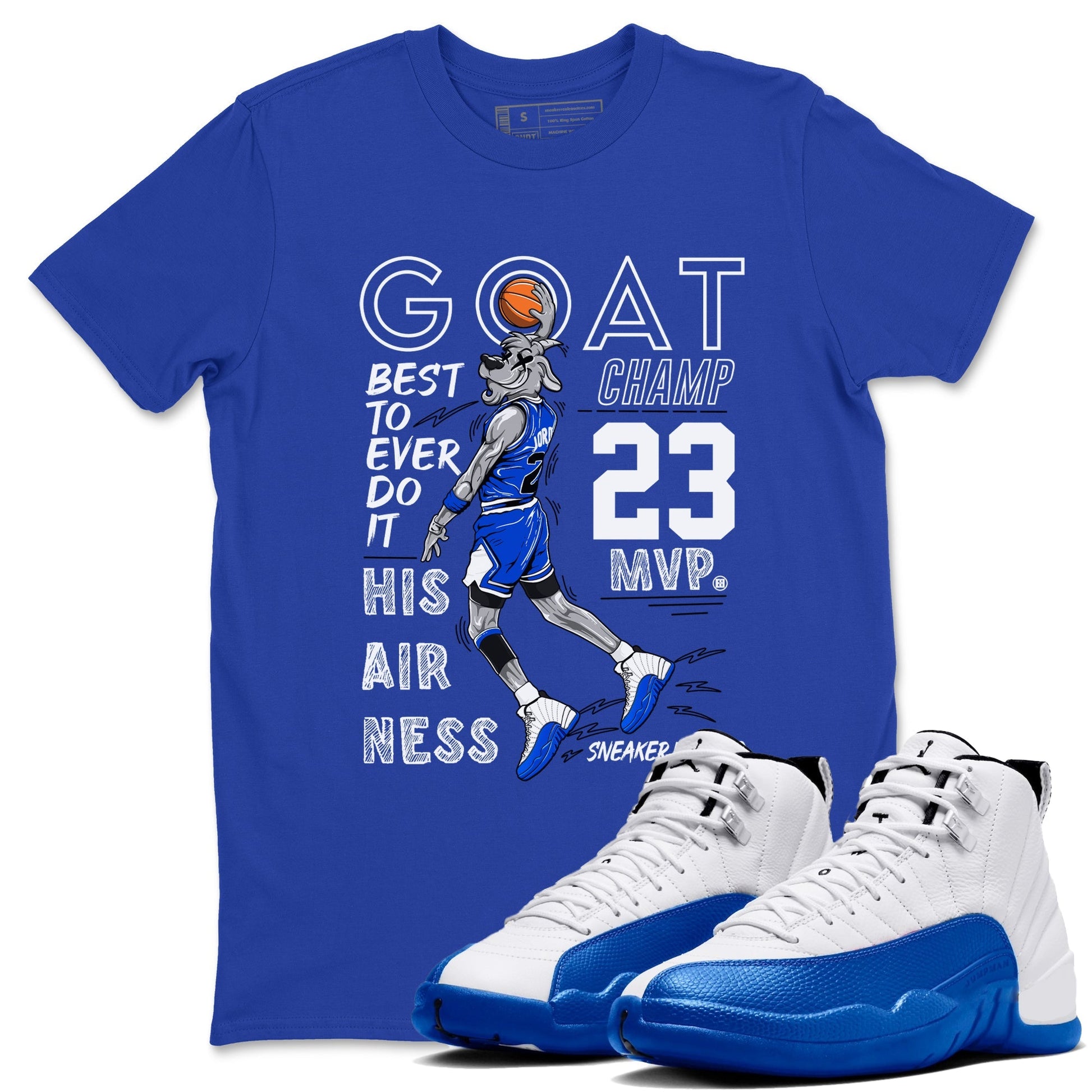 MVP Goat Sneaker Tees - Air Jordan 12 Blueberry
