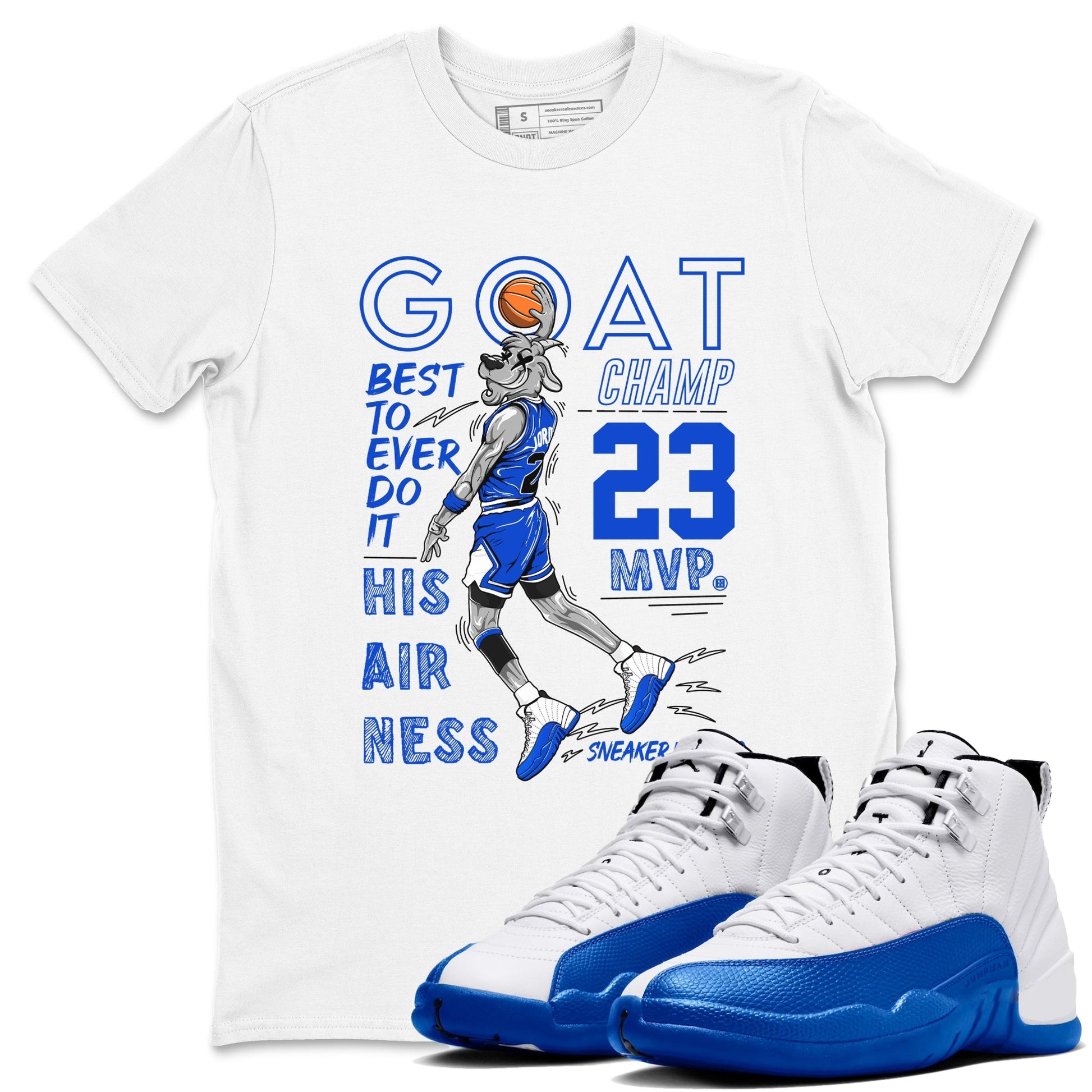 MVP Goat Sneaker Tees - Air Jordan 12 Blueberry