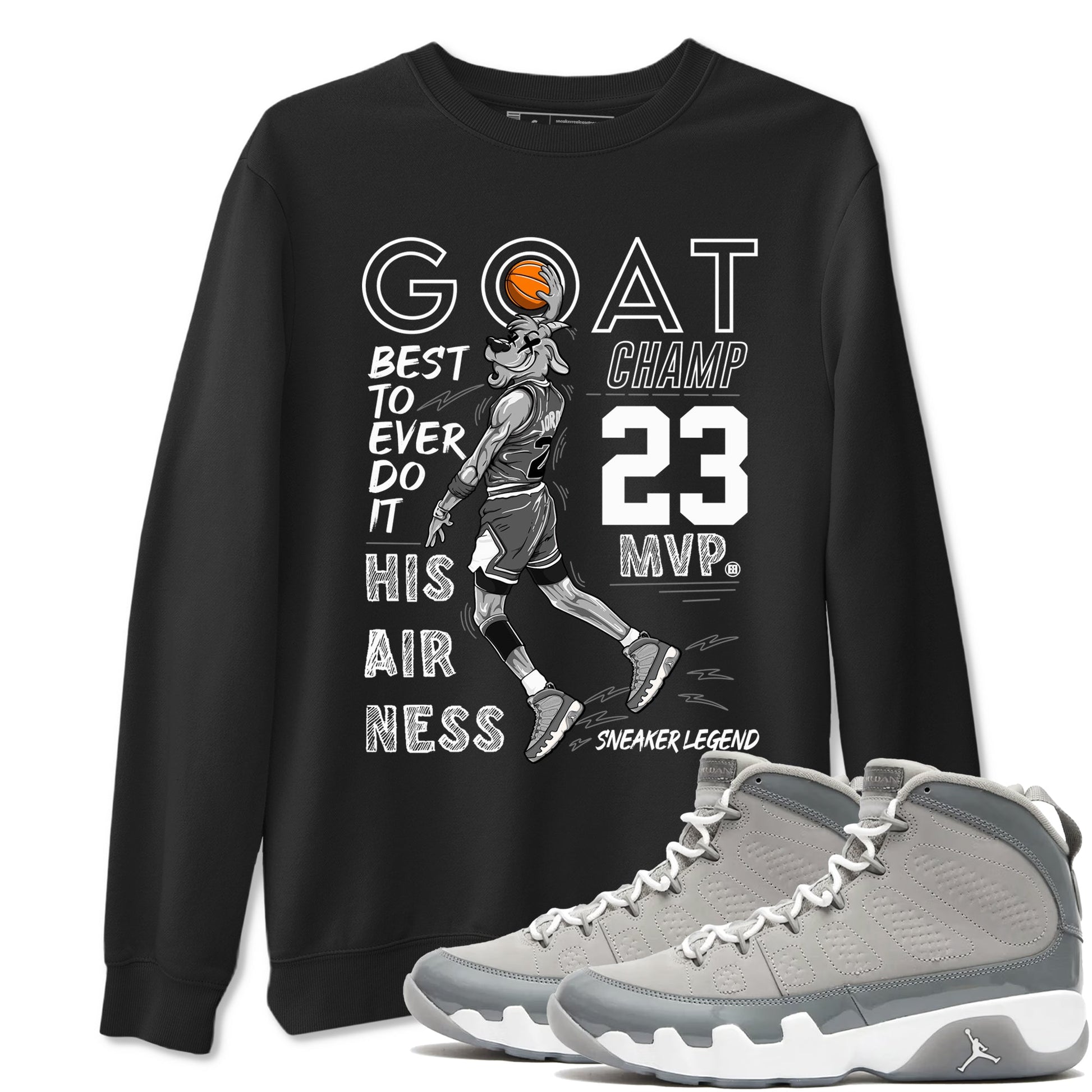 MVP Goat Sneaker Tees - Air Jordan 9 Cool Grey