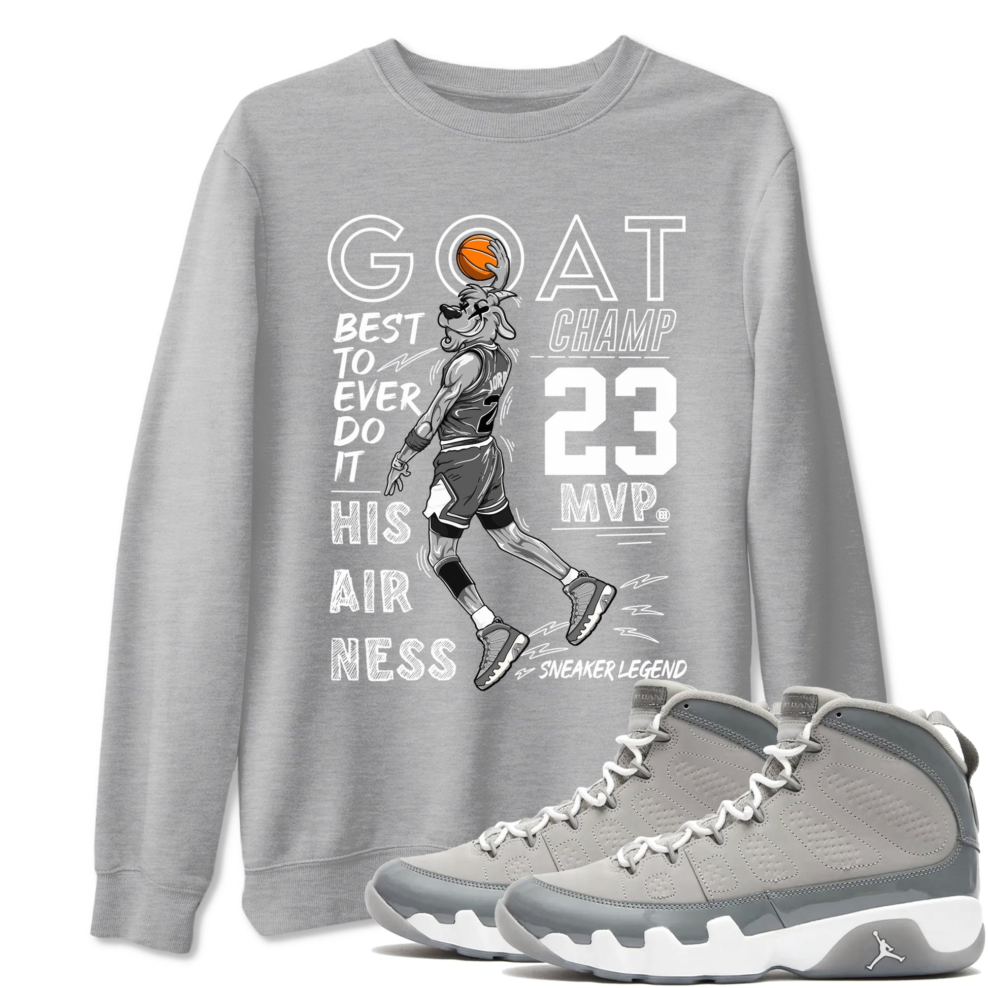 MVP Goat Sneaker Tees - Air Jordan 9 Cool Grey