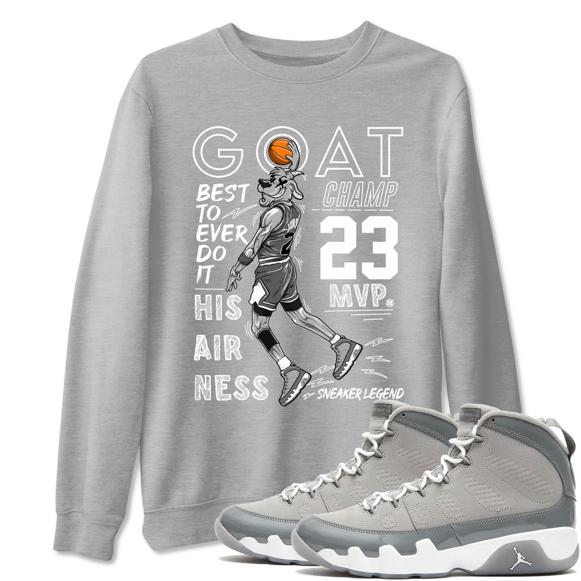 MVP Goat Sneaker Tees - Air Jordan 9 Cool Grey