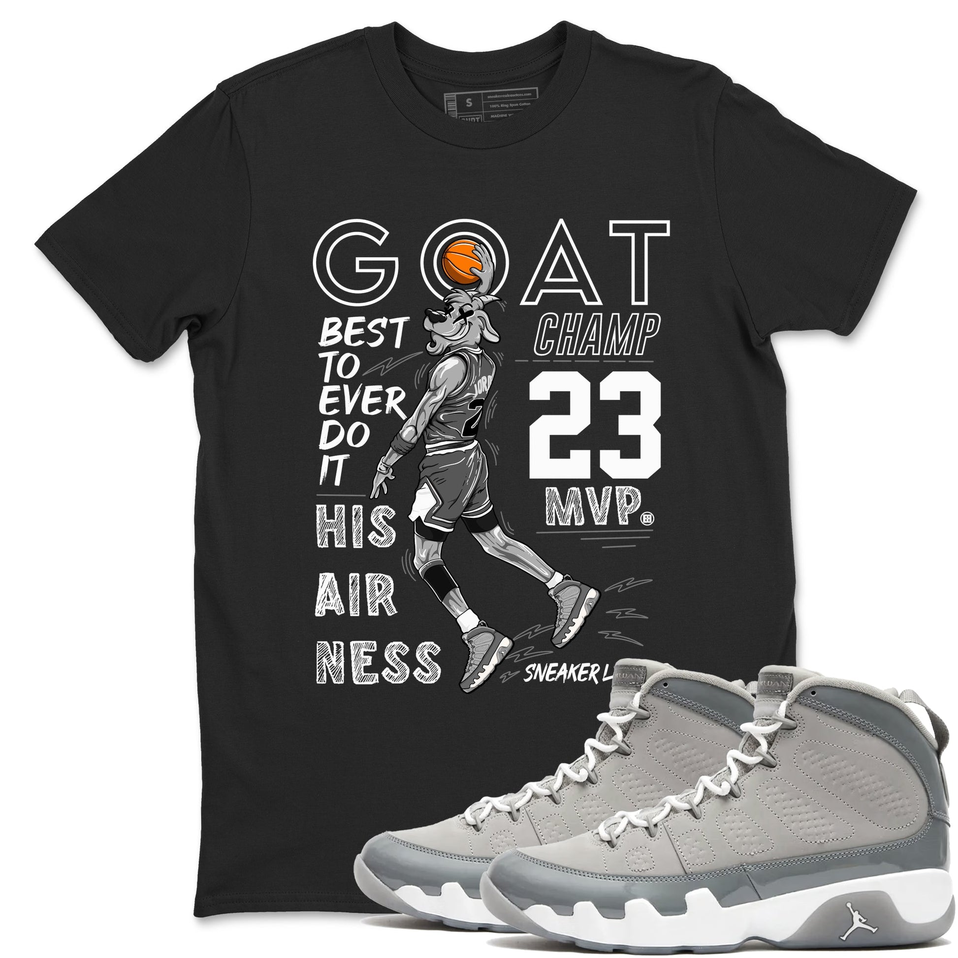 MVP Goat Sneaker Tees - Air Jordan 9 Cool Grey
