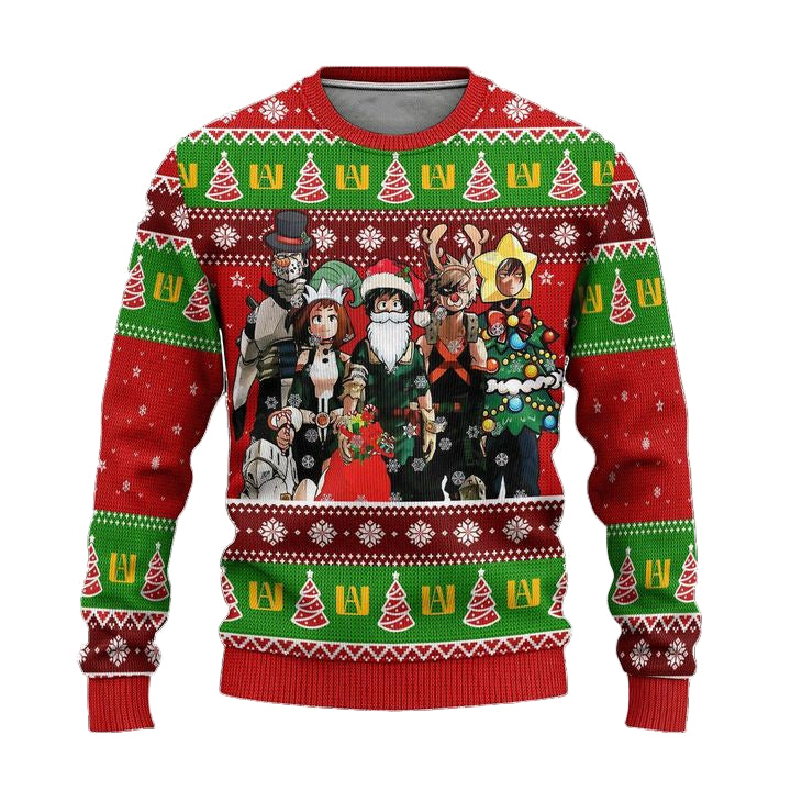 My Hero Academia Anime Ugly Christmas Sweater BNHA Xmas Gift ? Usalast