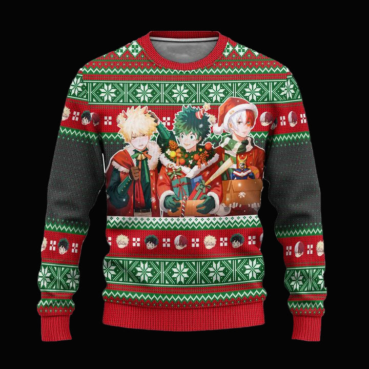 My Hero Academia Ugly Christmas Sweater Anime Xmas Gift ? Usalast