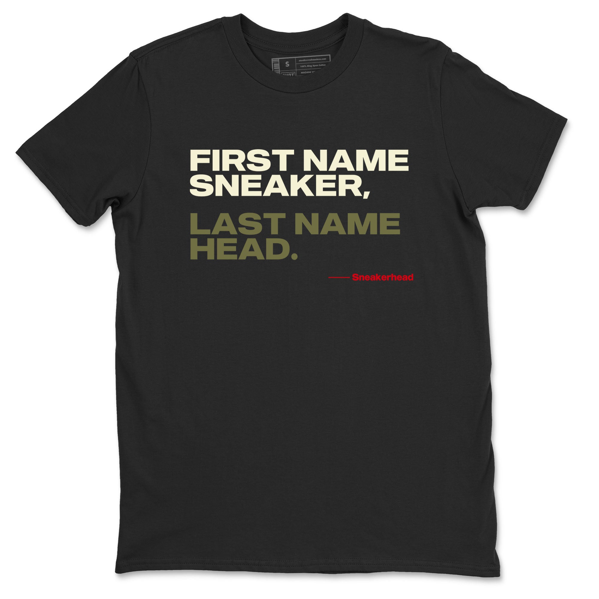 My Name Is Sneakerhead Sneaker Tees - Air Jordan 1 Travis Scott Medium Olive