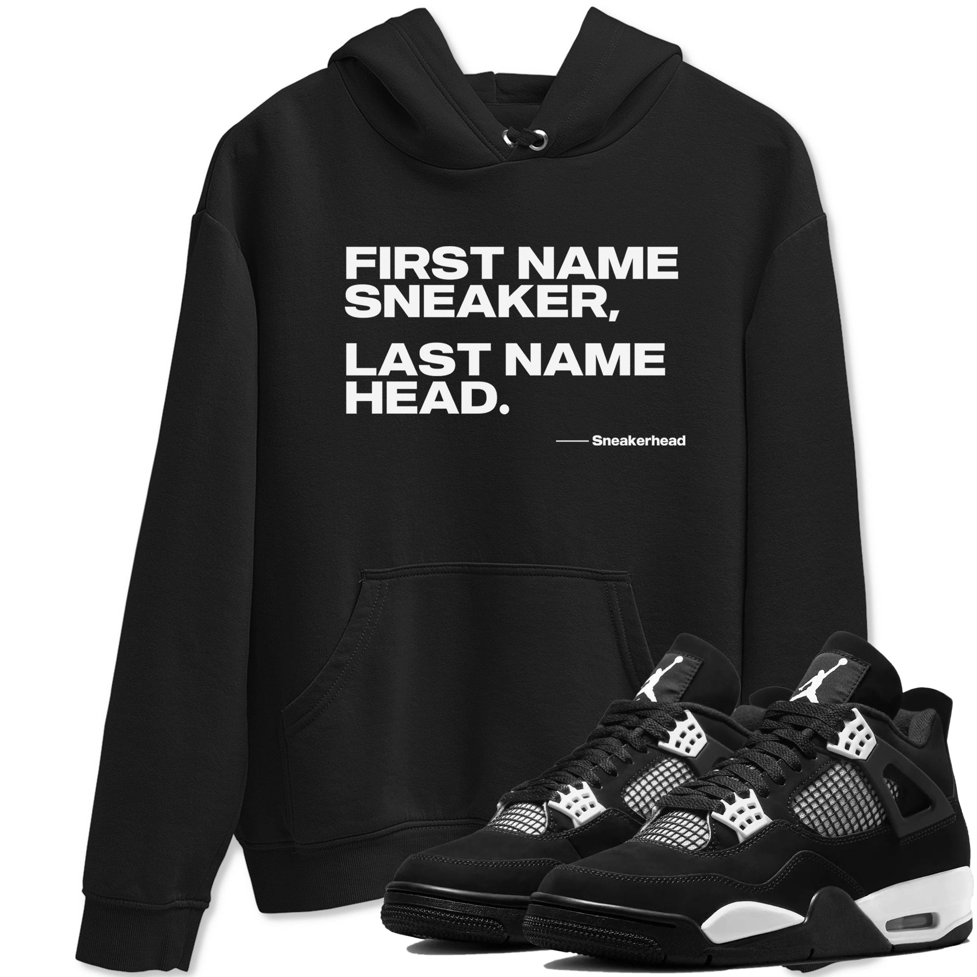 My Name Is Sneakerhead Sneaker Tees - Air Jordan 4 White Thunder