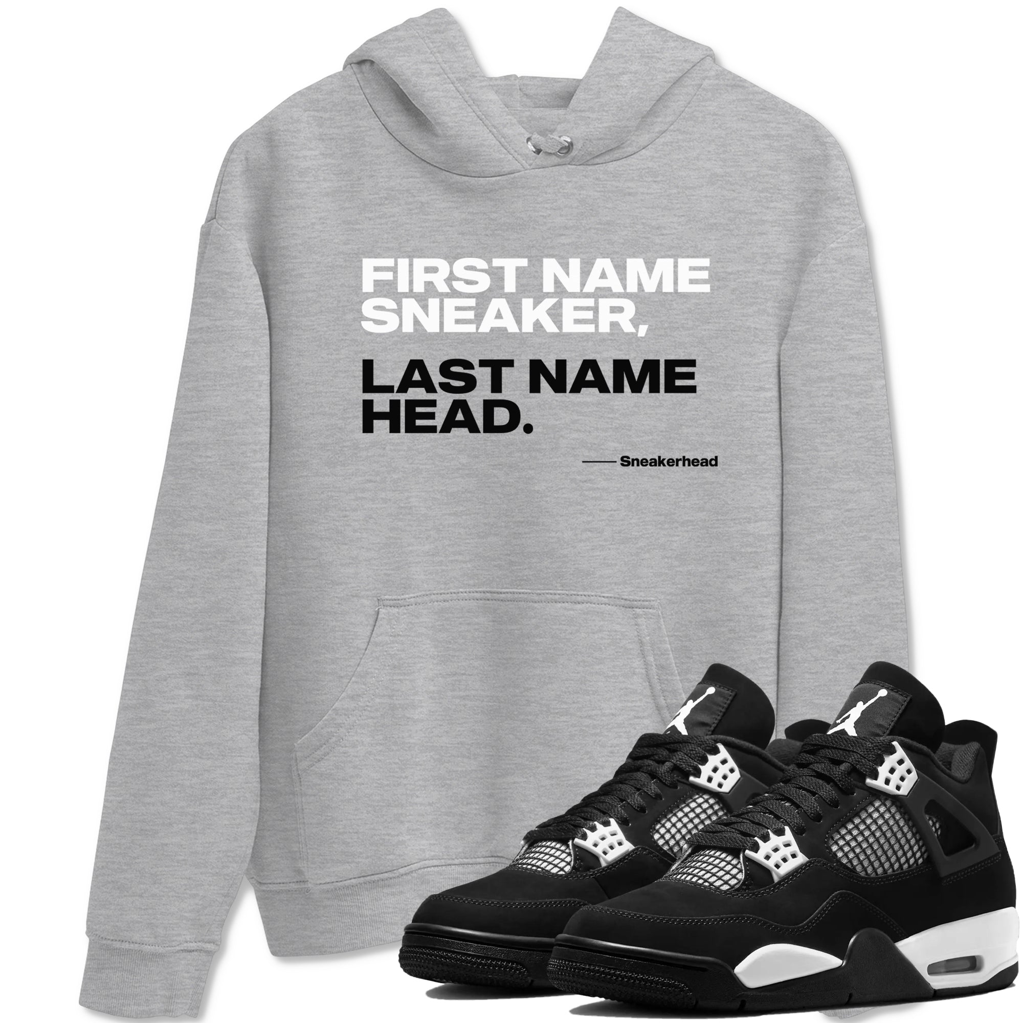 My Name Is Sneakerhead Sneaker Tees - Air Jordan 4 White Thunder