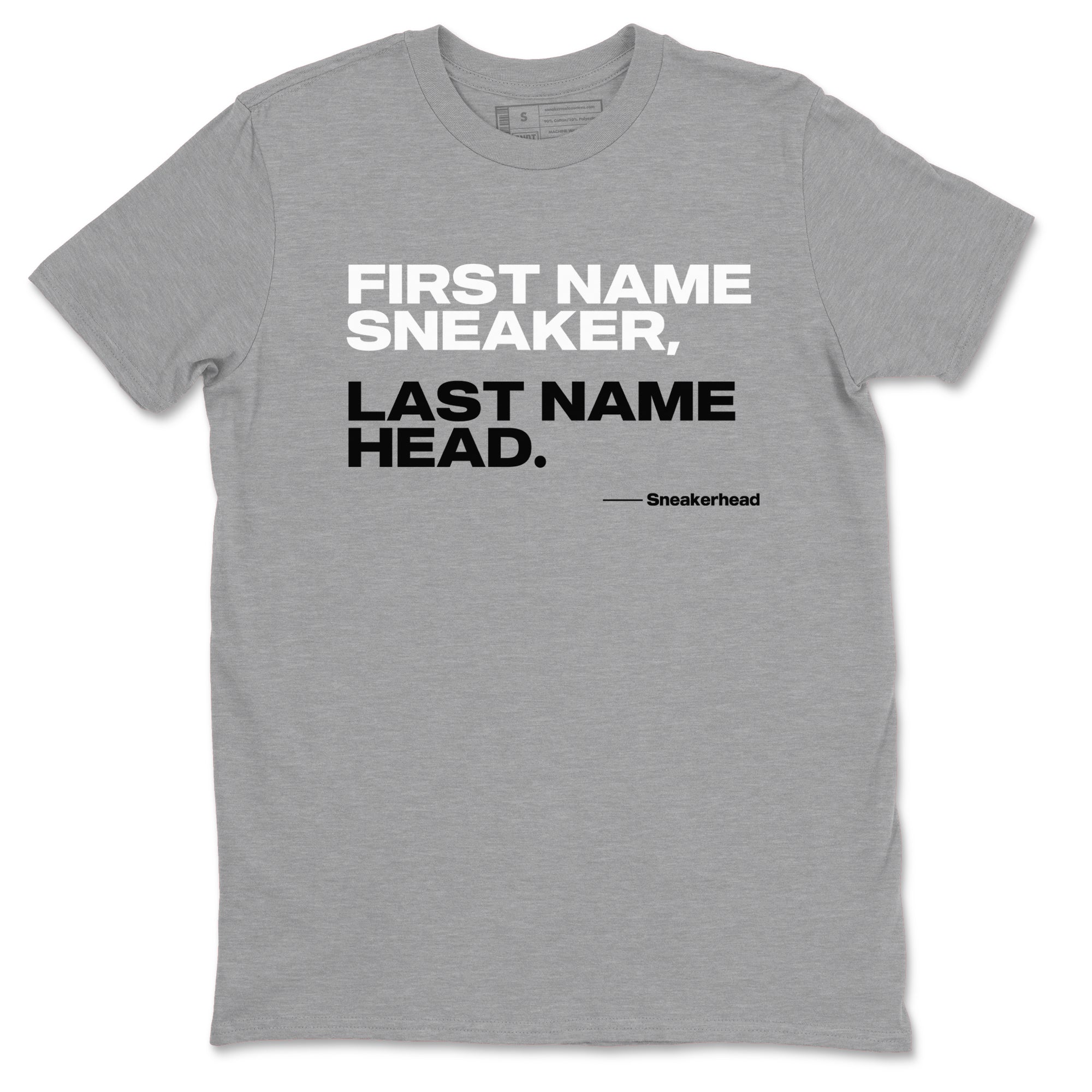 My Name Is Sneakerhead Sneaker Tees - Air Jordan 4 White Thunder