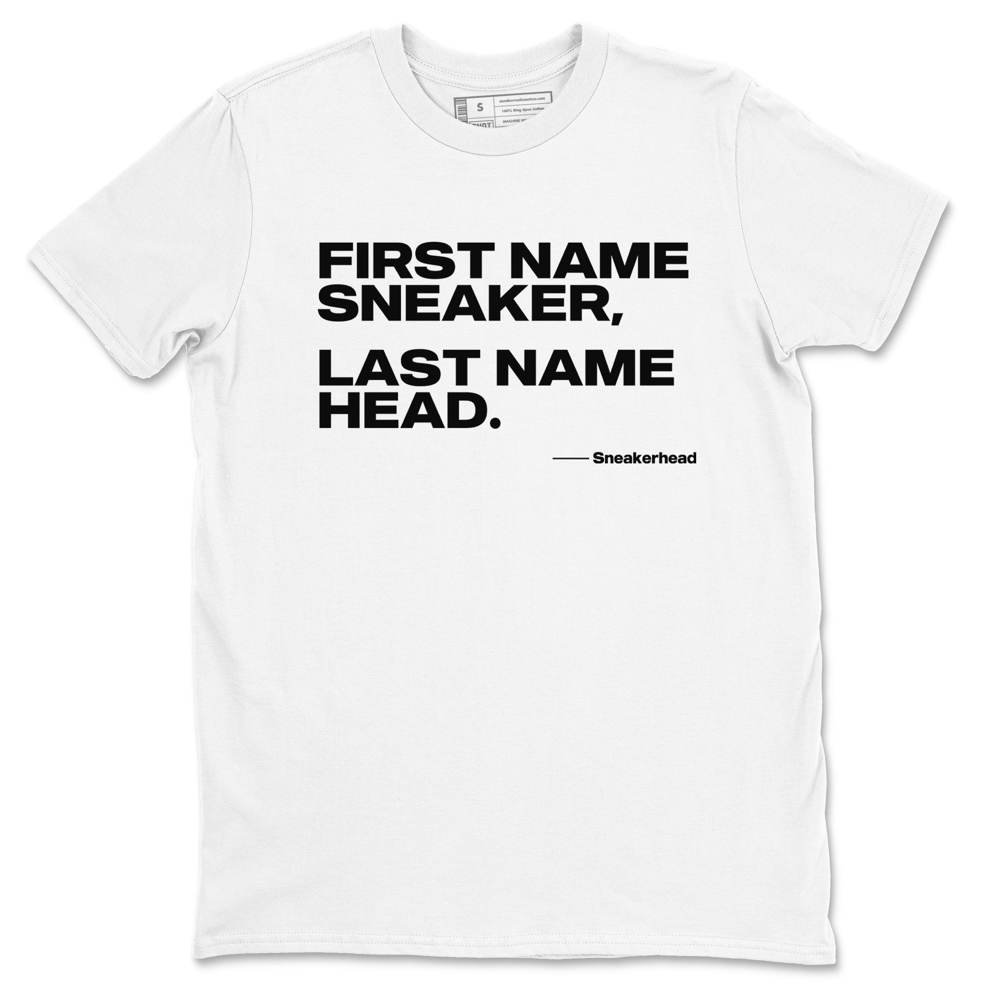 My Name Is Sneakerhead Sneaker Tees - Air Jordan 4 White Thunder