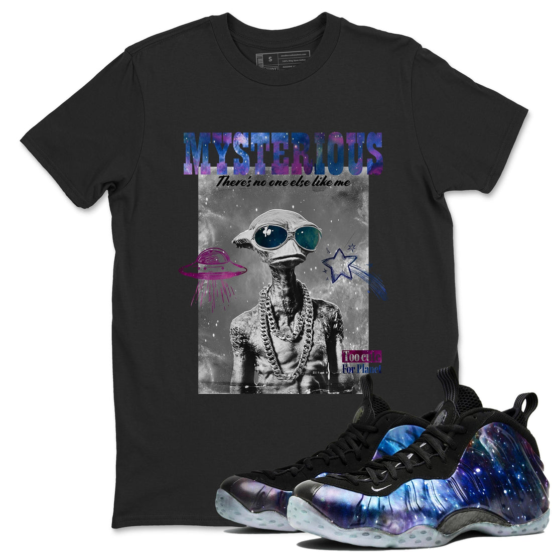 Mysterious Dude Sneaker Tees - Air Foamposite One Galaxy