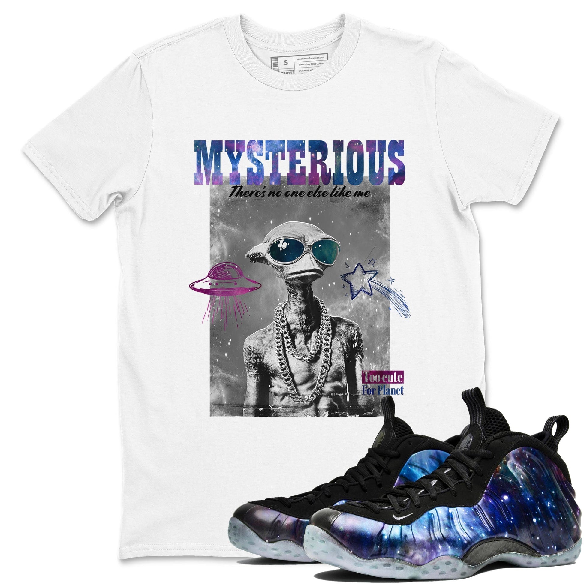 Mysterious Dude Sneaker Tees - Air Foamposite One Galaxy