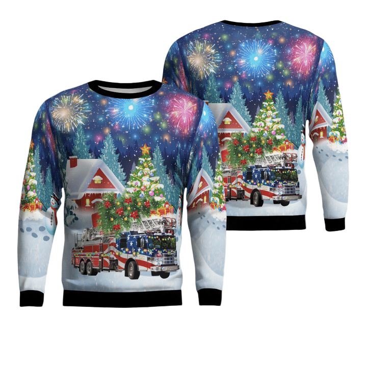 Napa Fire Department Christmas AOP Sweater ? Usalast