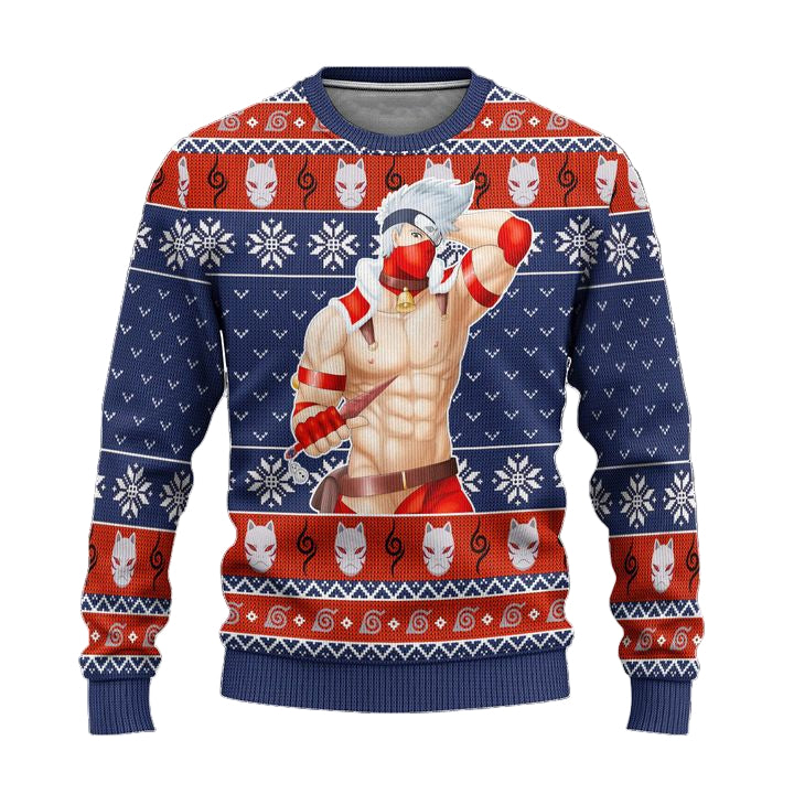 Naruto Kakashi Hatake Anime Ugly Christmas Sweater Xmas Gift ? Usalast