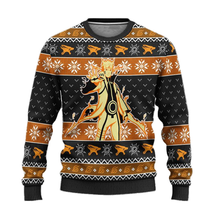 Naruto Kurama Nine Tails Anime Ugly Christmas Sweater Xmas Gift ? Usalast