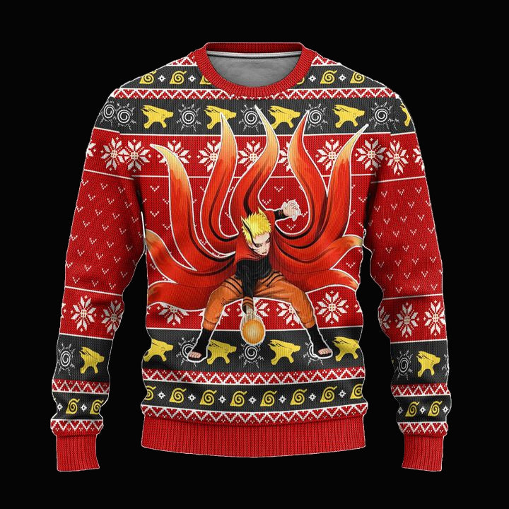 Naruto Uzumaki Anime Ugly Christmas Sweater Baryon Mode Xmas Gift ? Usalast