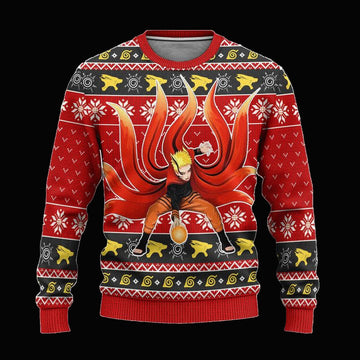 Naruto Uzumaki Anime Ugly Christmas Sweater Baryon Mode Xmas Gift ? Usalast