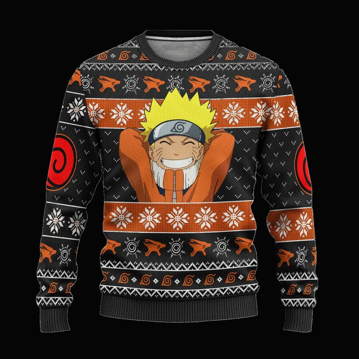 Naruto Uzumaki Clan Anime Ugly Christmas Sweater Xmas Gift ? Usalast
