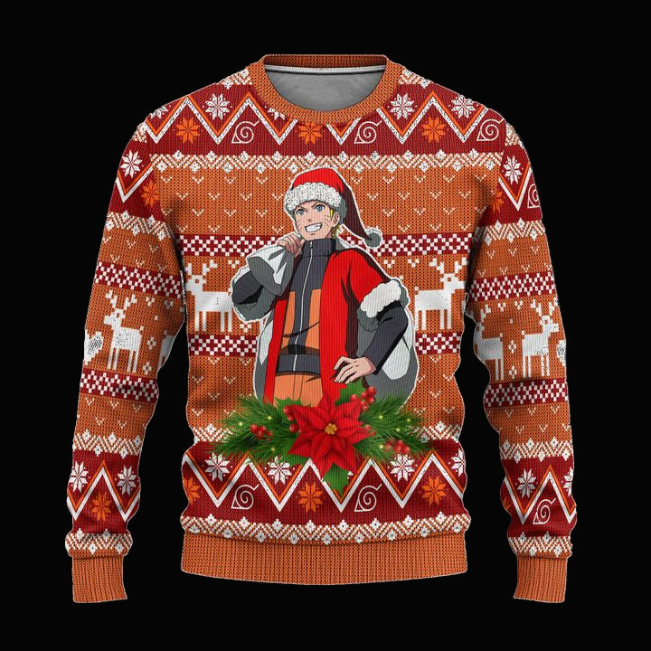 Naruto Uzumaki Ugly Christmas Sweater Custom Naruto Anime Xmas Gift ? Usalast