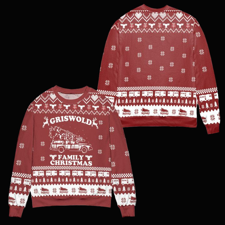 National Lampoons Christmas Vacation Griswold Family Ugly Christmas Sweater ? Red ? Usalast
