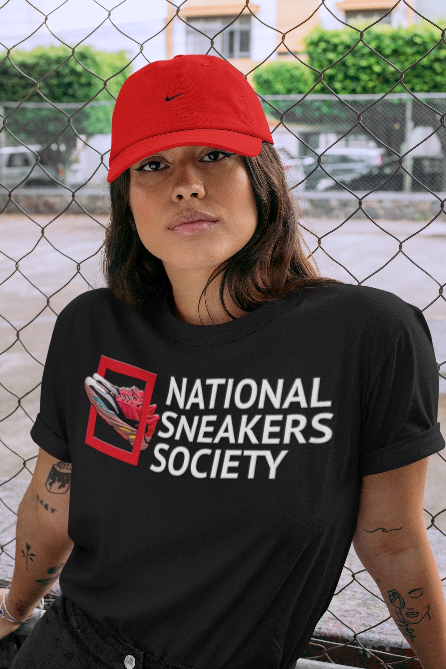 National Sneakers Unisex Tops - Yeezy 700 Hi-Res Red