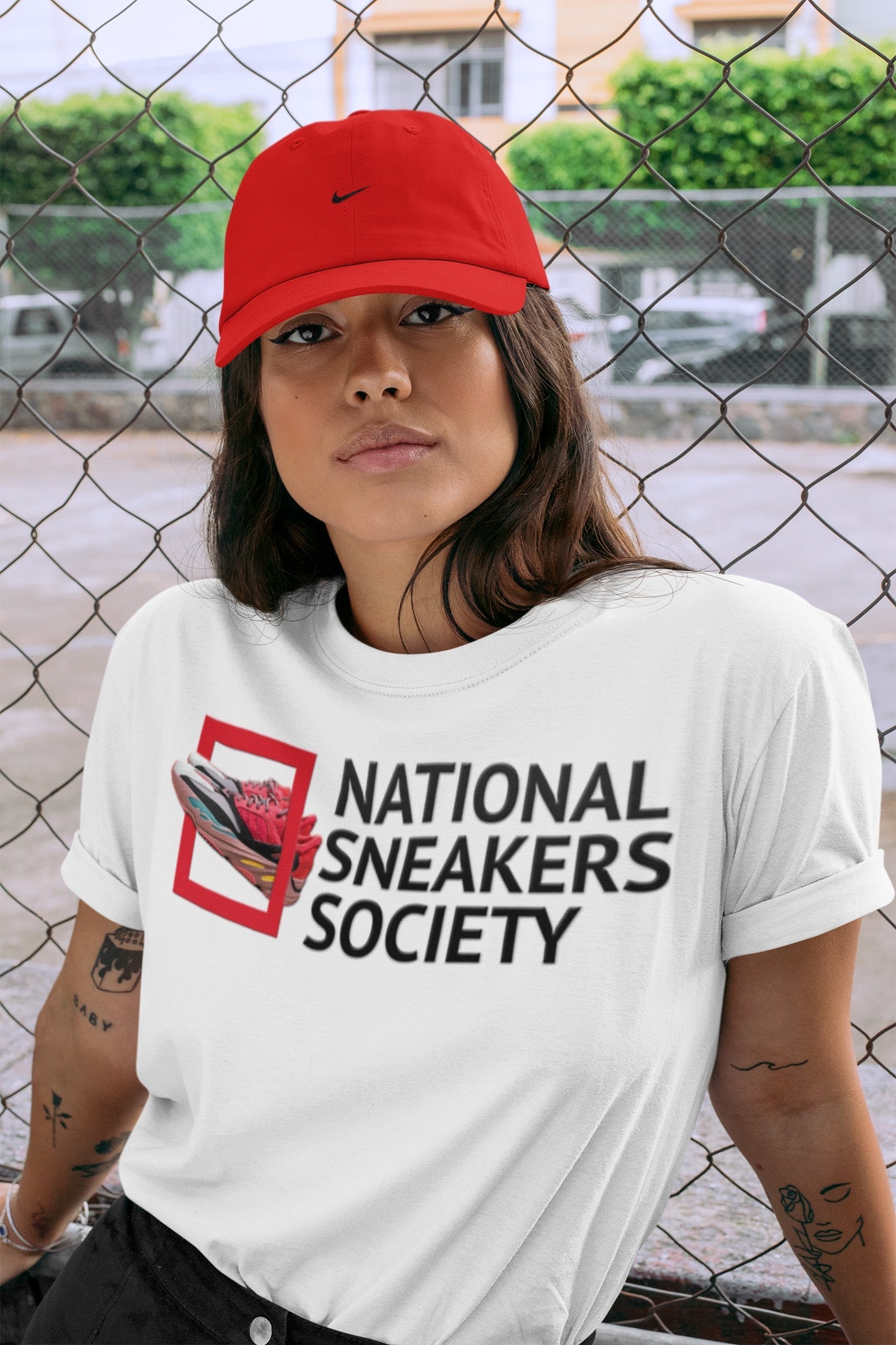 National Sneakers Unisex Tops - Yeezy 700 Hi-Res Red