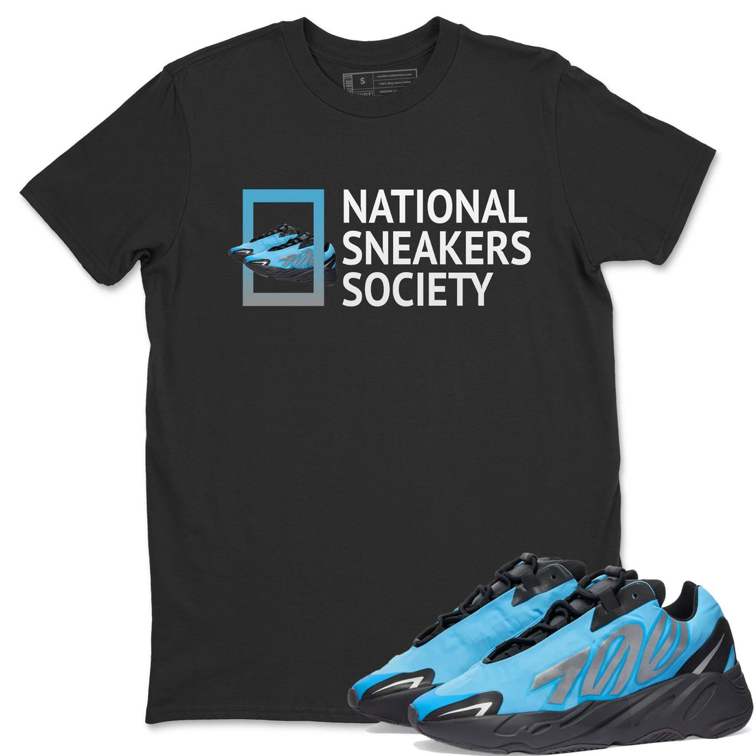 National Sneakers Unisex Tops - Yeezy 700 Bright Cyan