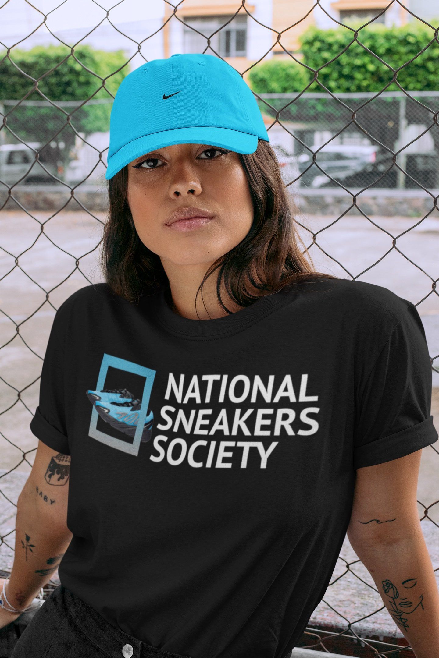 National Sneakers Unisex Tops - Yeezy 700 Bright Cyan