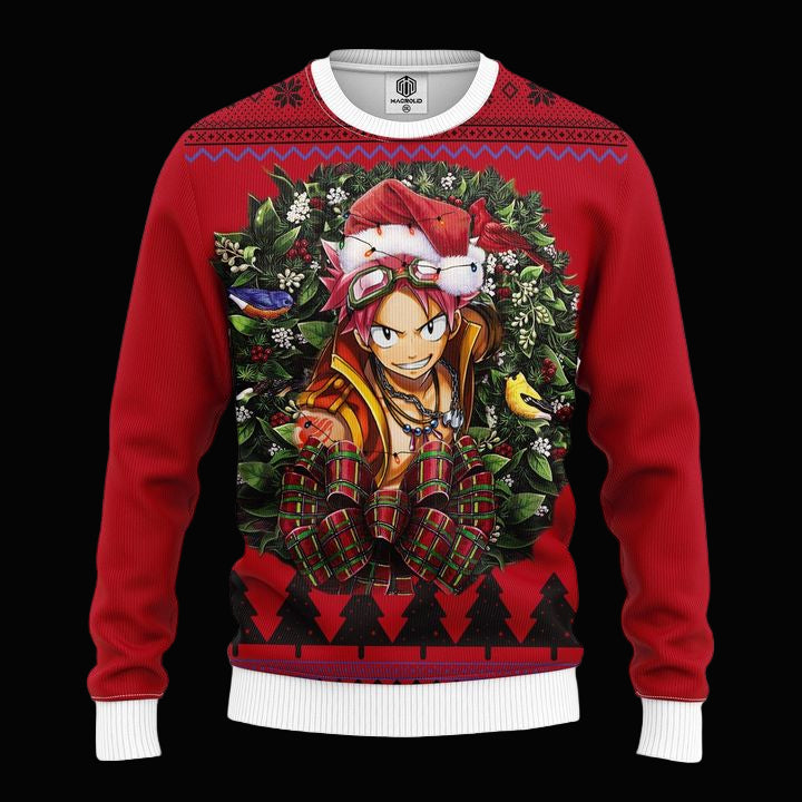 Natsu Drageel Cool Fairy Tail Noel Mc Ugly Christmas Sweater Thanksgiving Gift ? Usalast