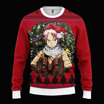 Natsu Dragneel Fairy Tail Noel Mc Ugly Christmas Sweater Thanksgiving Gift ? Usalast