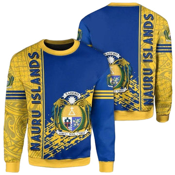 Nauru Islands Coat Of Arms Sweater Quarter Style J1C ? Usalast