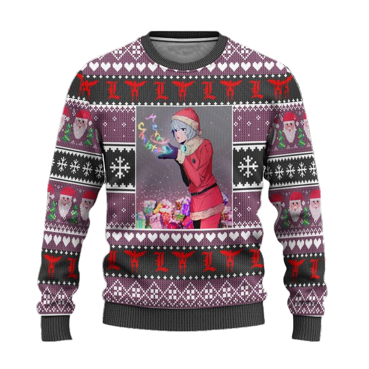 Near Anime Ugly Christmas Sweater Custom Death Note Xmas Gift ? Usalast