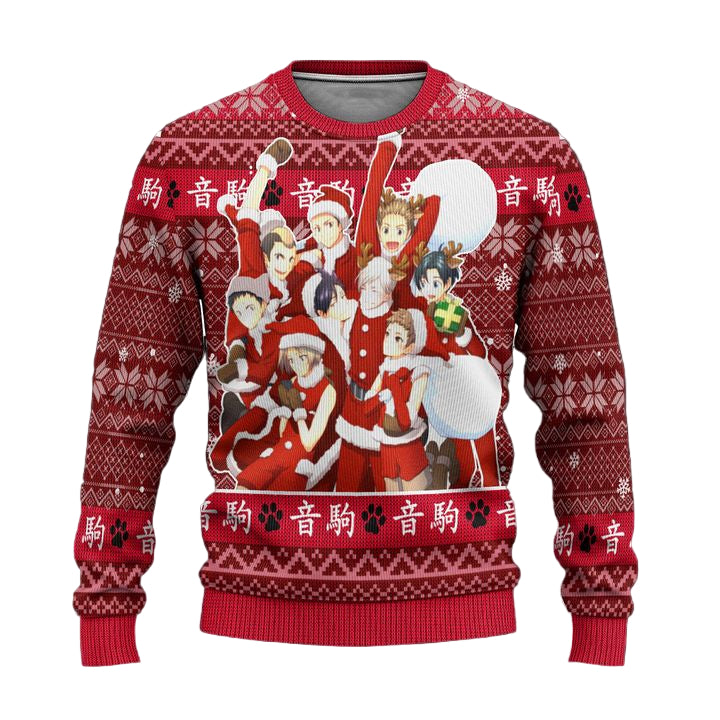 Nekoma High Ugly Christmas Sweater Haikyuu Anime Xmas Gift ? Usalast