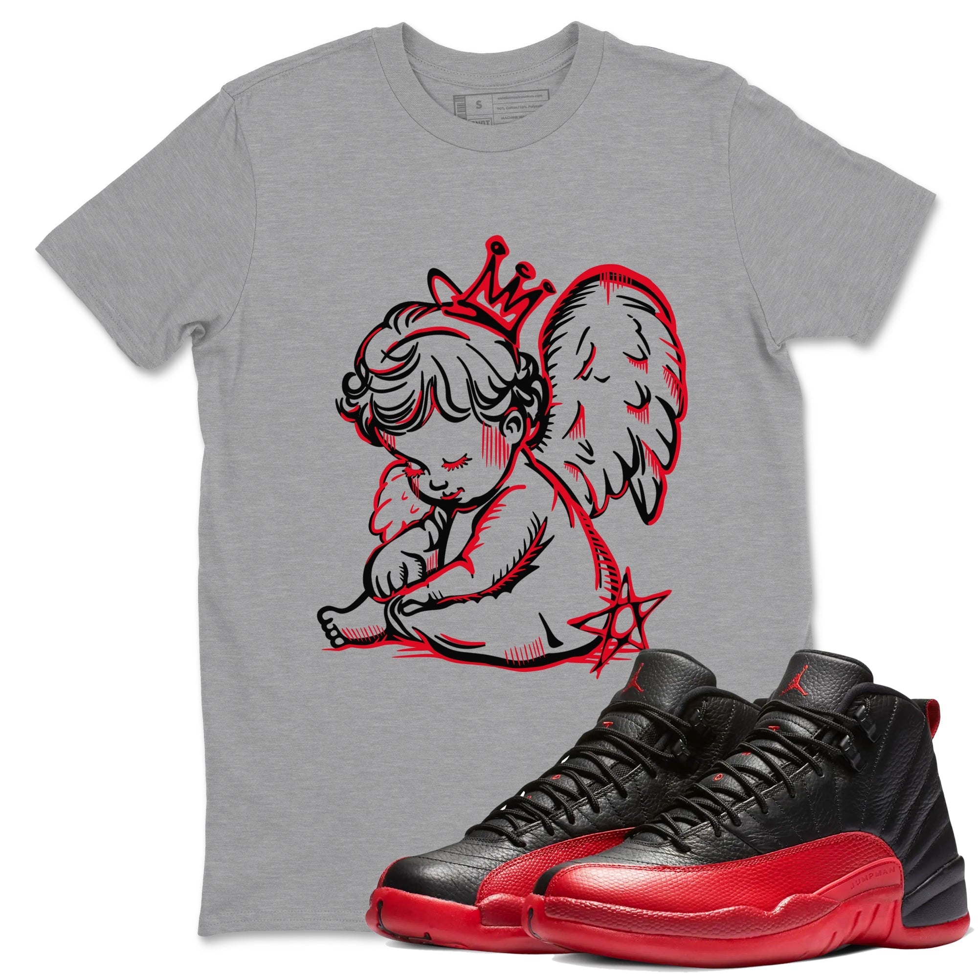 Neon Angel Sneaker Tees - Air Jordan 12 Flu Game