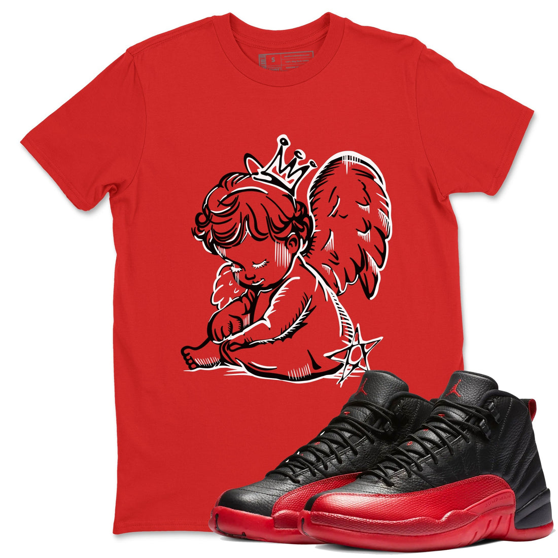 Neon Angel Sneaker Tees - Air Jordan 12 Flu Game