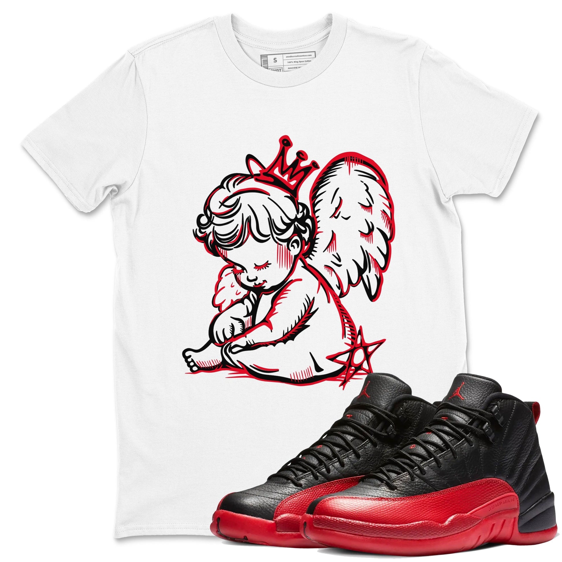 Neon Angel Sneaker Tees - Air Jordan 12 Flu Game