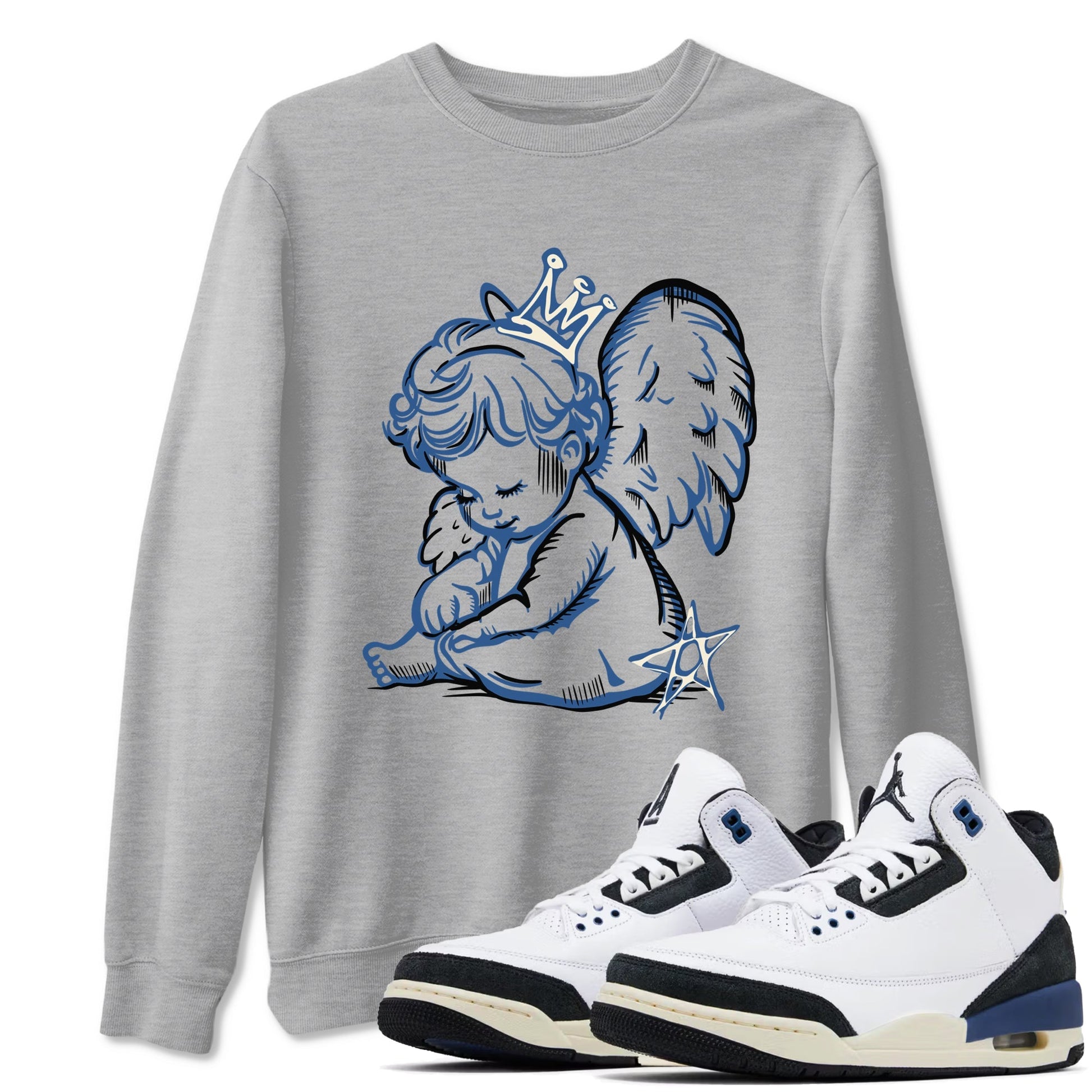 Neon Angel Sneaker Tees - Air Jordan 3 A Ma Maniere x Diffused Blue
