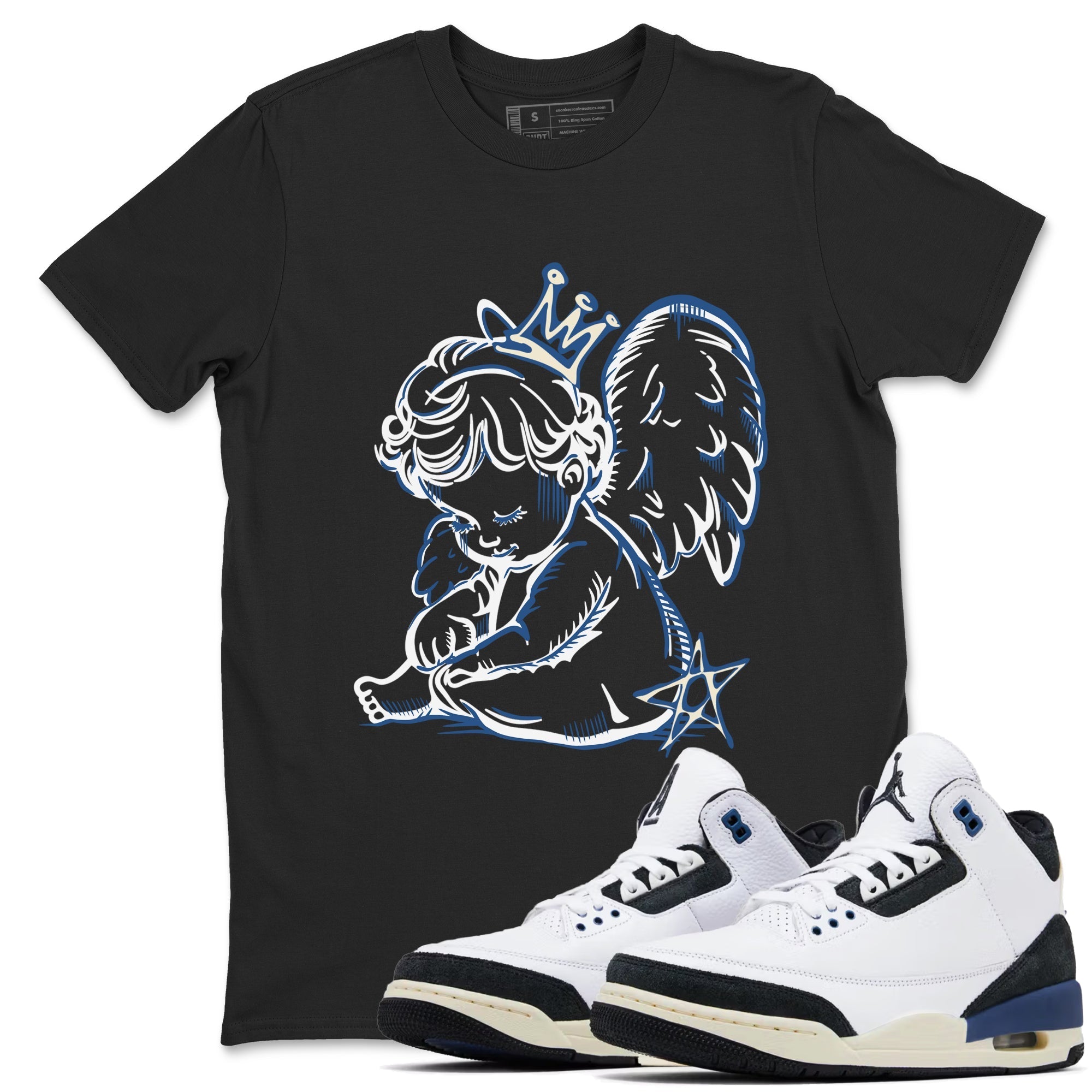 Neon Angel Sneaker Tees - Air Jordan 3 A Ma Maniere x Diffused Blue