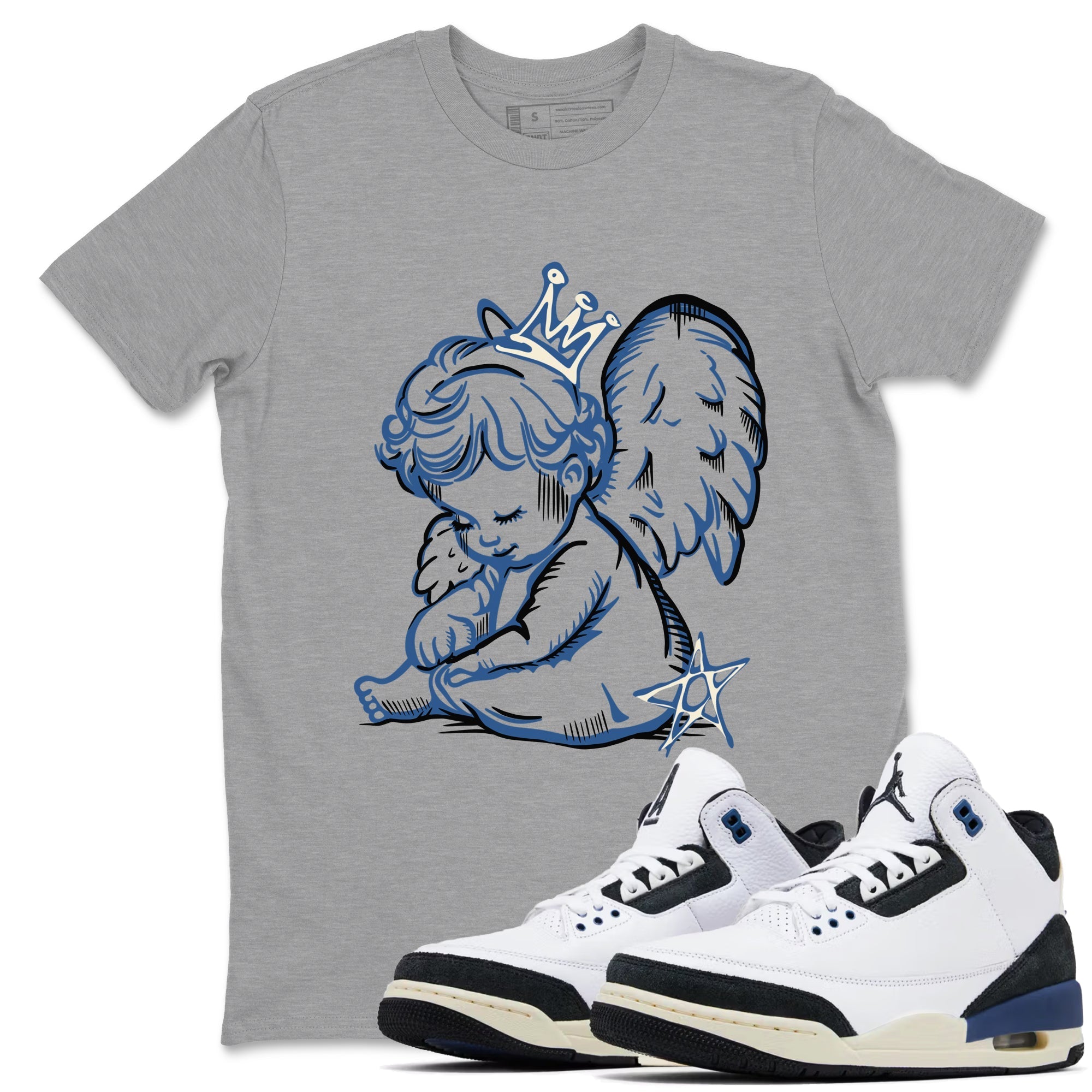 Neon Angel Sneaker Tees - Air Jordan 3 A Ma Maniere x Diffused Blue